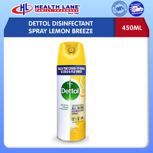 DETTOL DISINFECTANT SPRAY LEMON BREEZE (450ML)